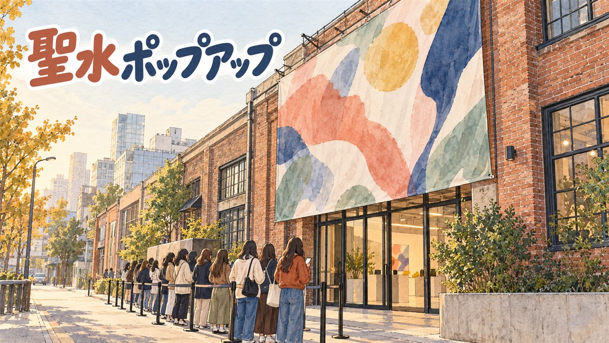 NCT WISHのポップアップ「WISH LAND」が開かれるソウル・聖水の通り