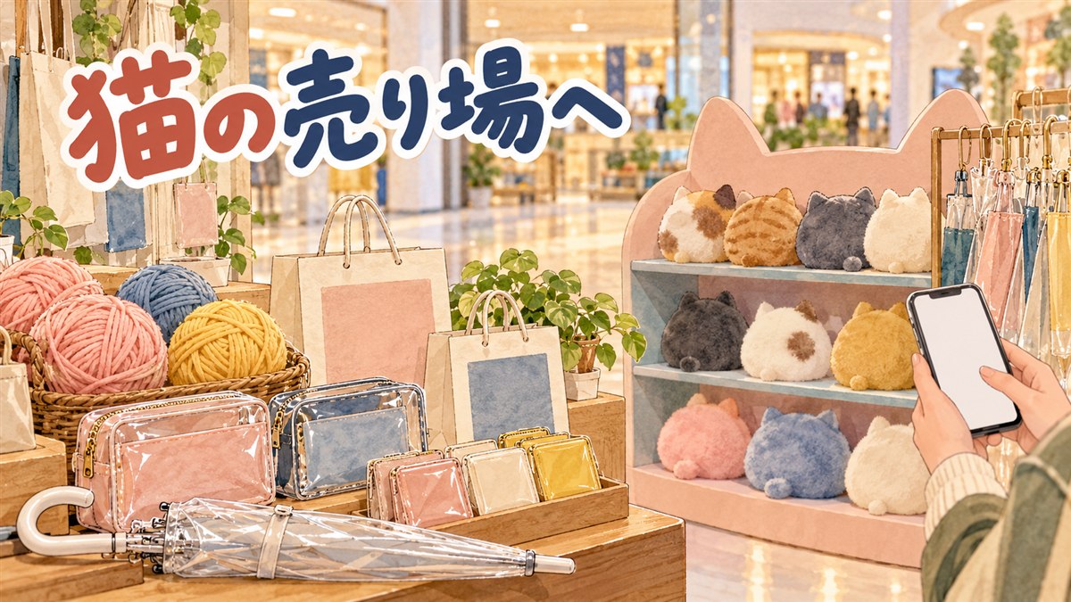 サンリオ ニャンニャンクラブのポップアップに行く前に押さえる会期・営業時間・場所・事前予約・支払い・身分証の6項目を並べた表の図